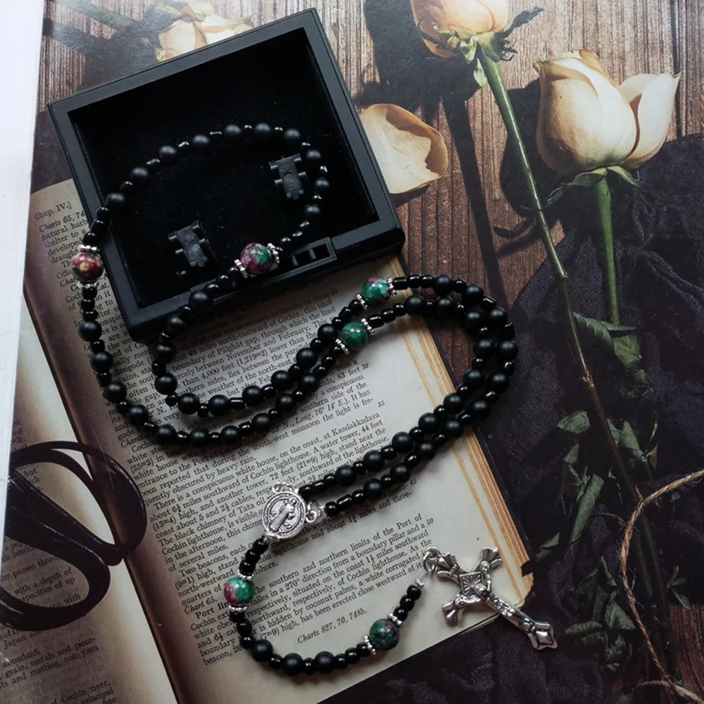 Midnight Onyx St. Benedict Rosary