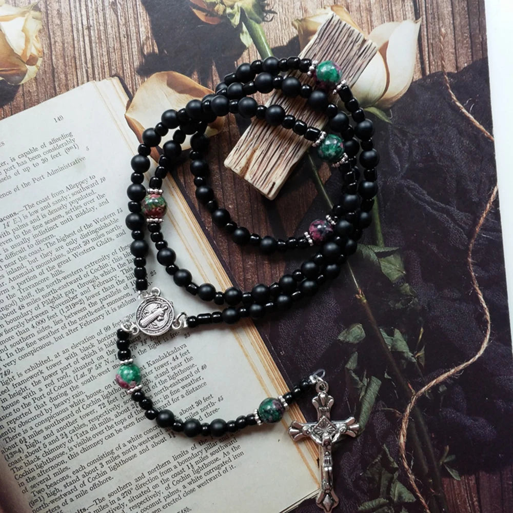 Midnight Onyx St. Benedict Rosary