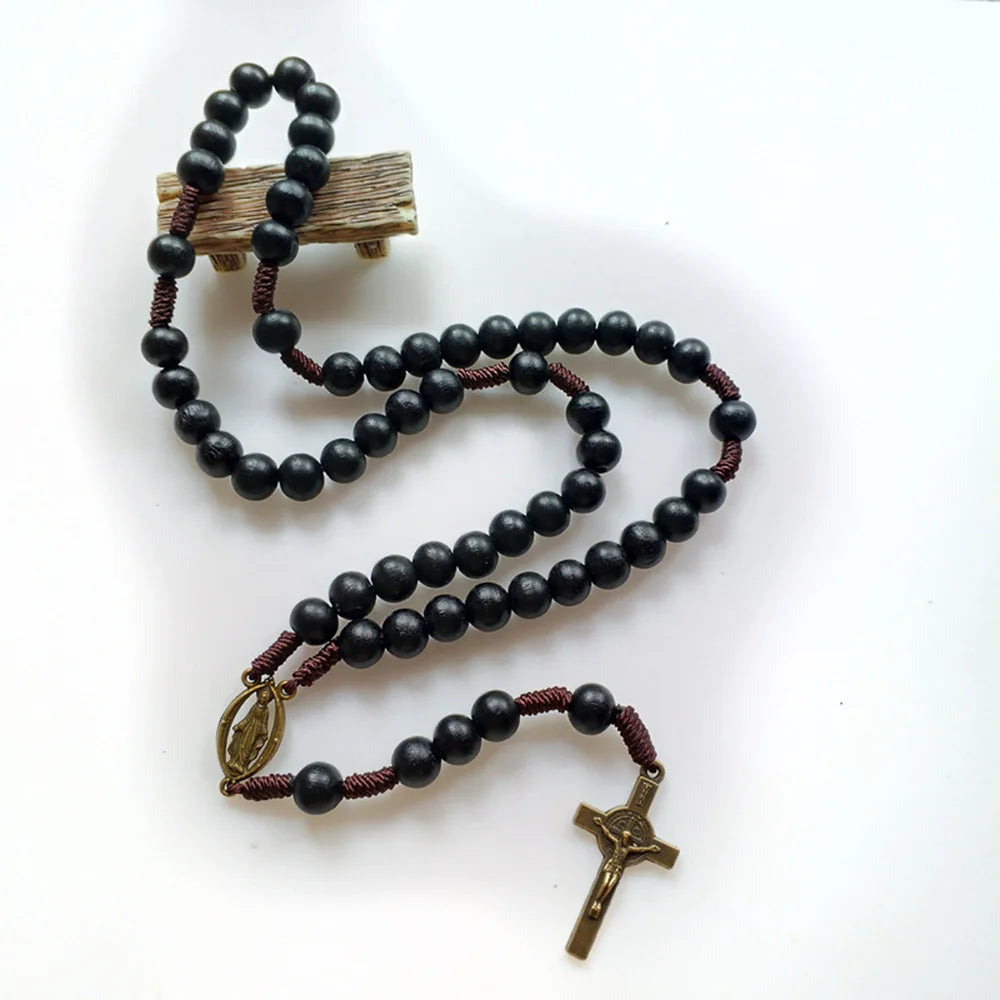 Black Wood St. Benedict Rosary