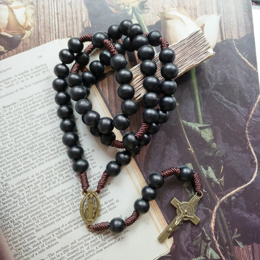 Black Wood St. Benedict Rosary