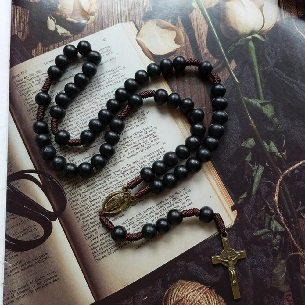 Black Wood St. Benedict Rosary