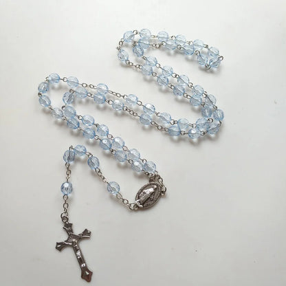 Celestial Blue Miraculous Medal Rosary