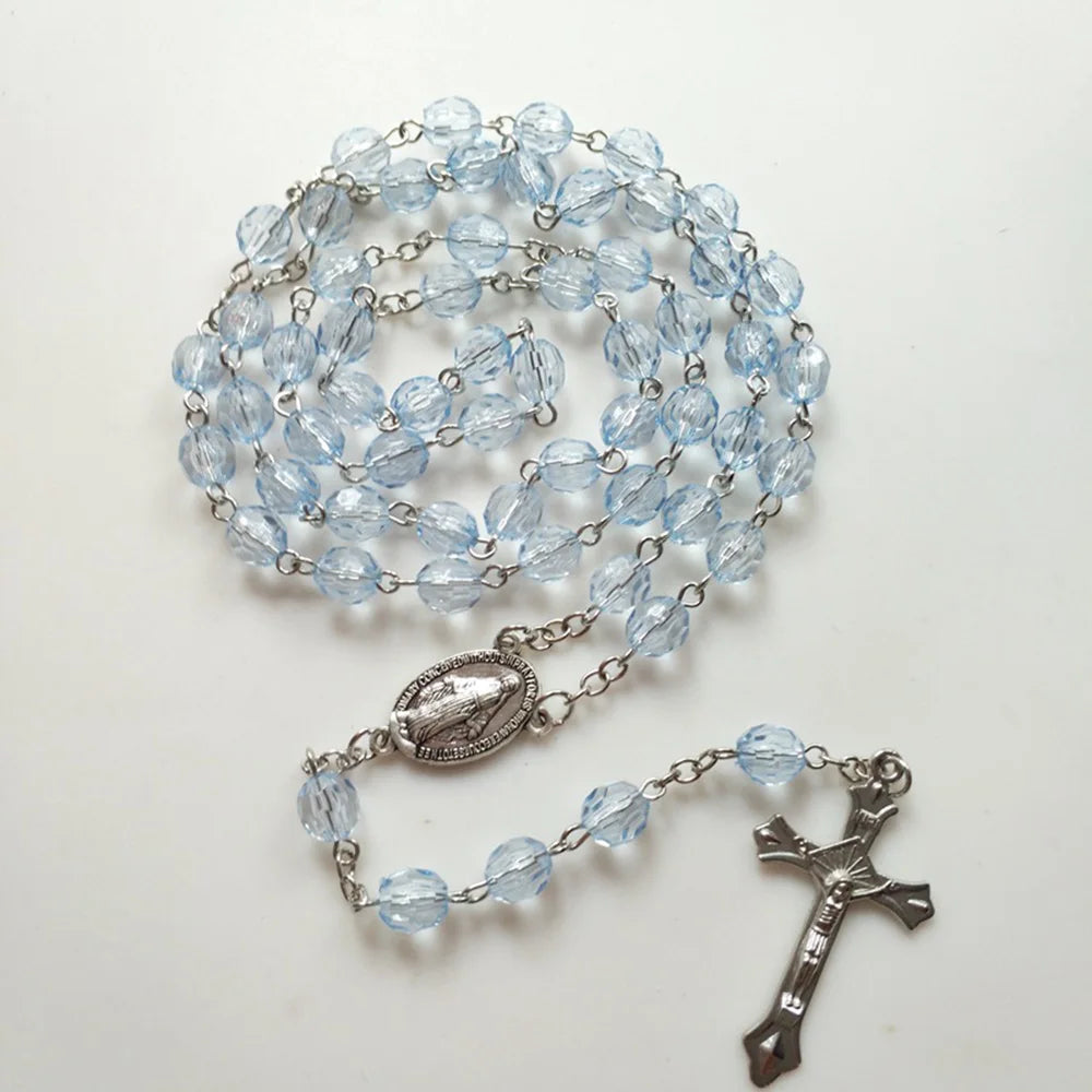 Celestial Blue Miraculous Medal Rosary