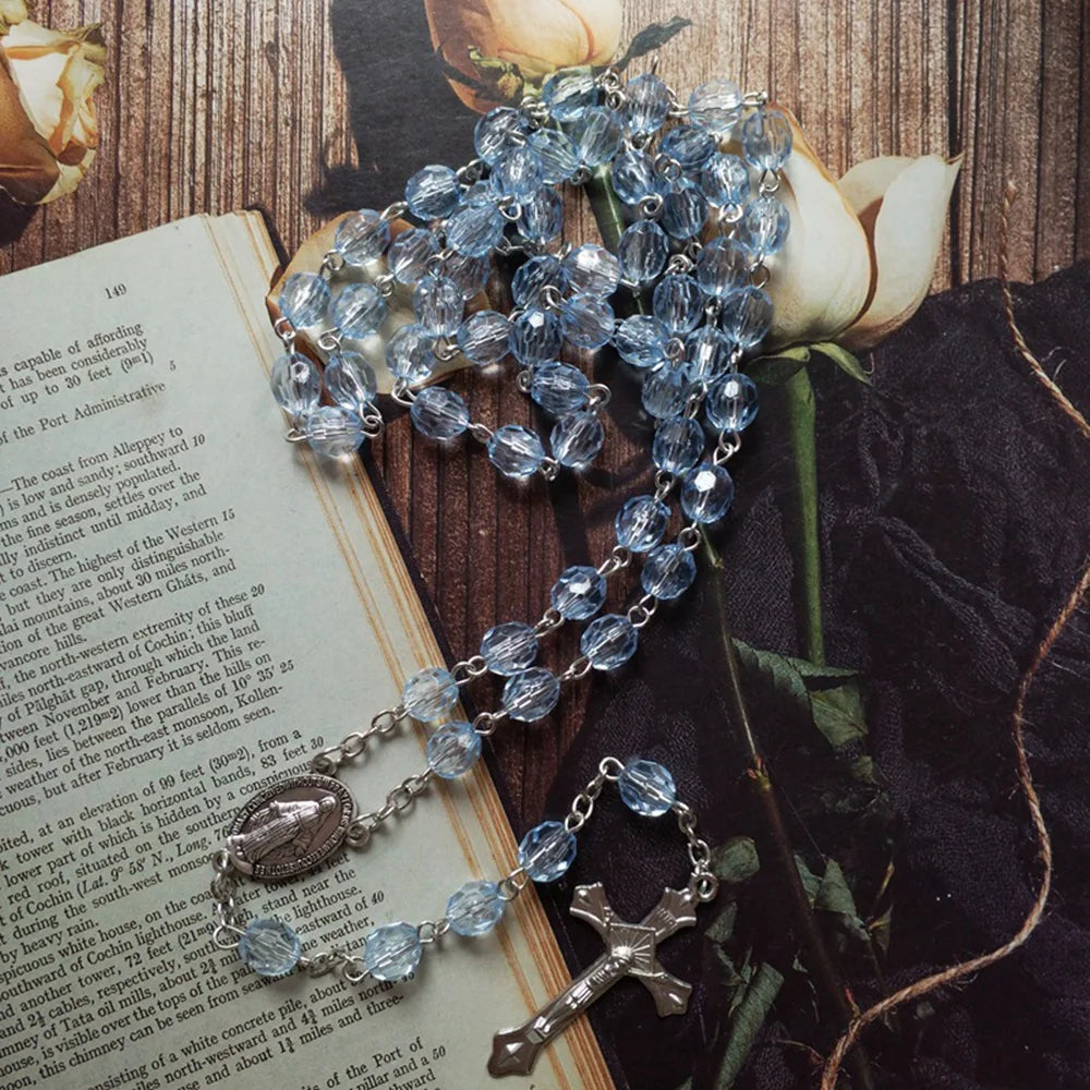 Celestial Blue Miraculous Medal Rosary