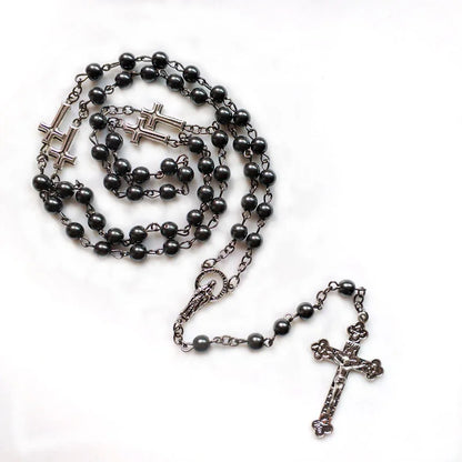 Hematite Elegance Lady of Guadalupe Rosary