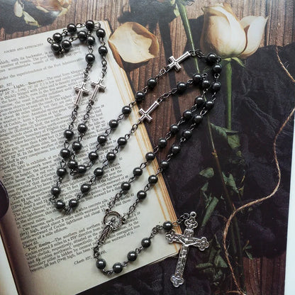 Hematite Elegance Lady of Guadalupe Rosary