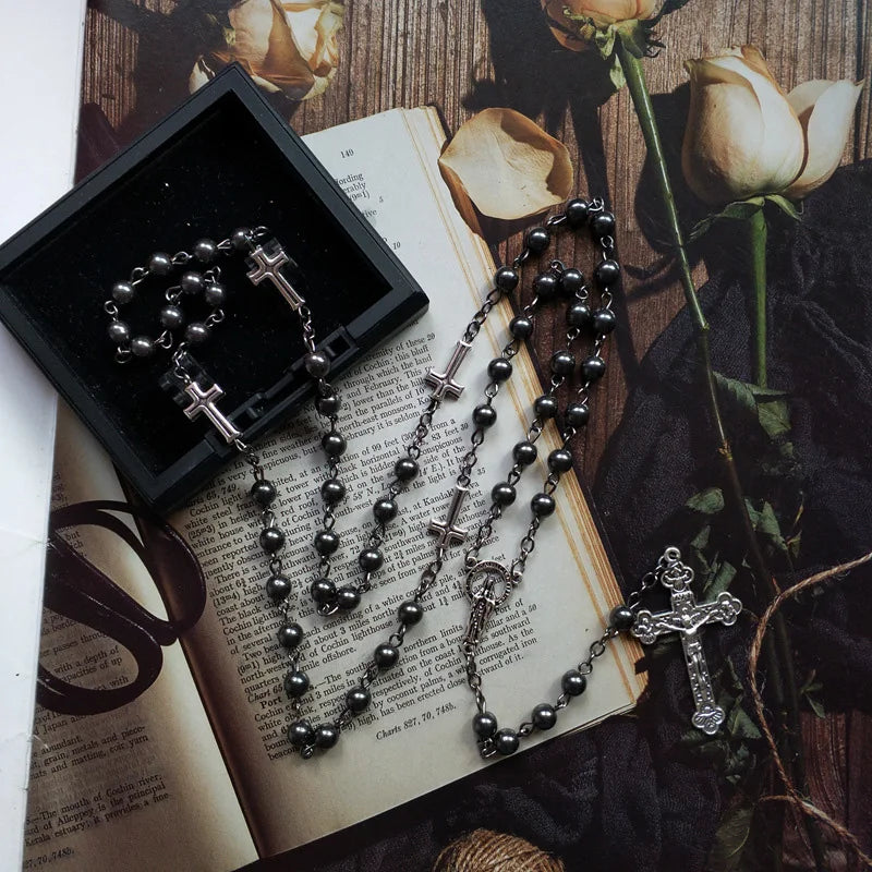 Hematite Elegance Lady of Guadalupe Rosary