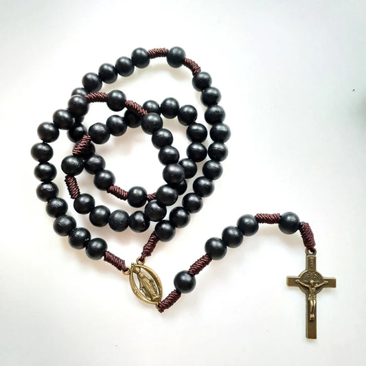 Black Wood St. Benedict Rosary